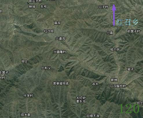 乌兰察布市卓资县红召乡龙脉